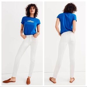 COPY - MADEWELL 9" HIGH-RISE SKINNY JEANS IN PURE WHITE